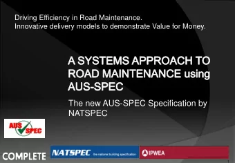 1  A practical workshop by  Bill Woodcock  Complete Urban, NSW  *  Note: This Seminar has the