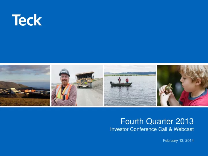 fourth quarter 2013