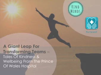 Transforming Teams   Tales Of Kindness &amp;  Wellbeing From The Prince  Of Wales Hospital Self