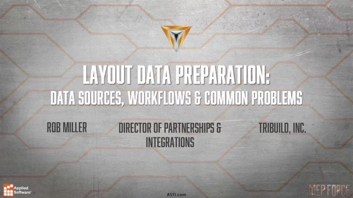 layou layout d t data p ata prepar aration ation