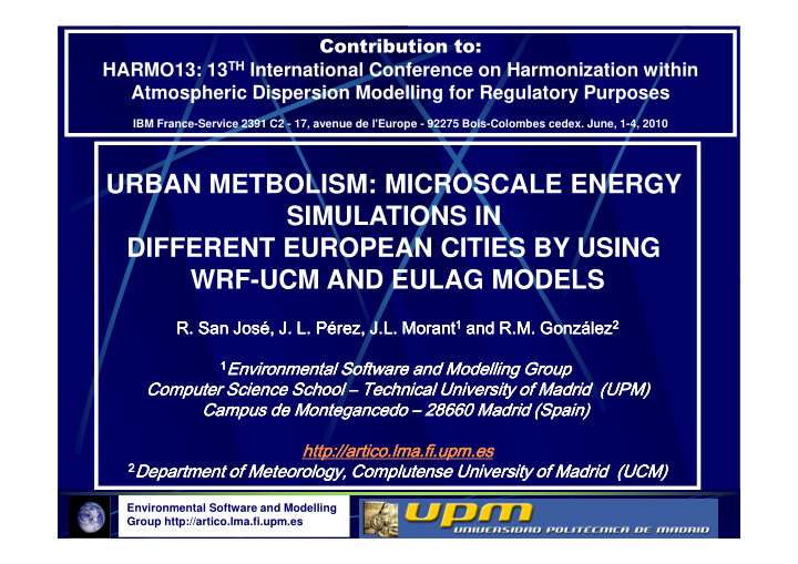 urban metbolism microscale energy simulations in