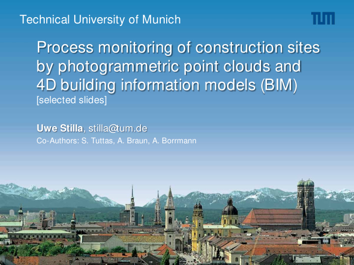 process monitoring of construction sites by