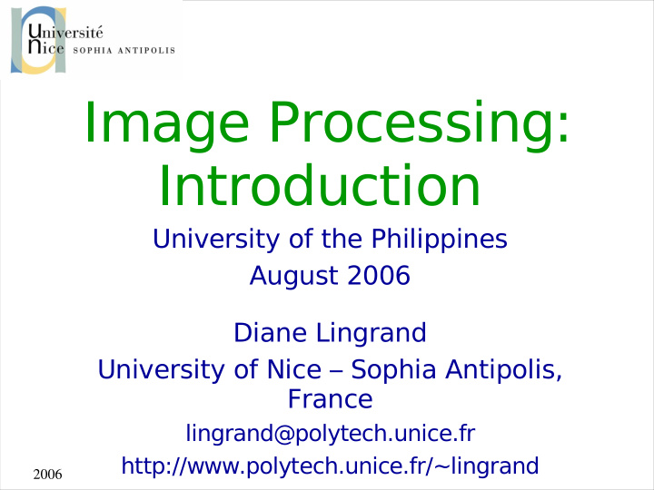 image processing introduction