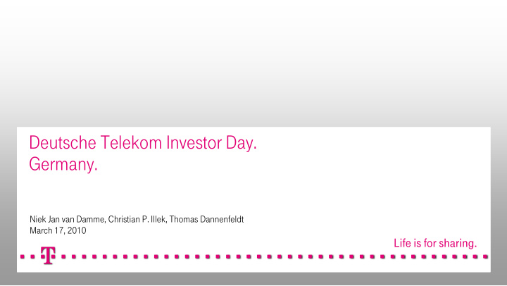 deutsche telekom investor day germany