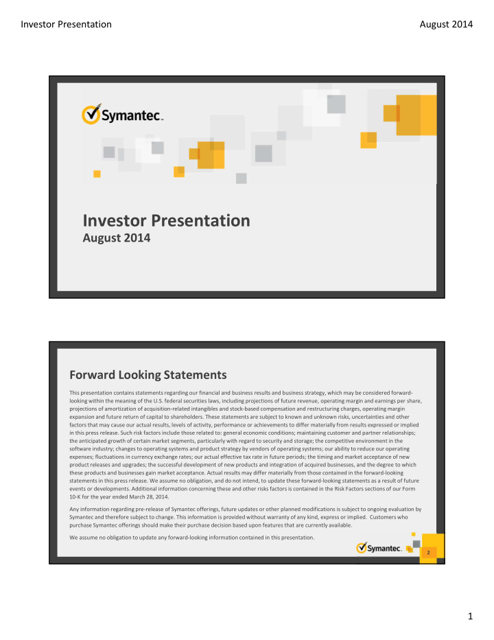 investor presentation