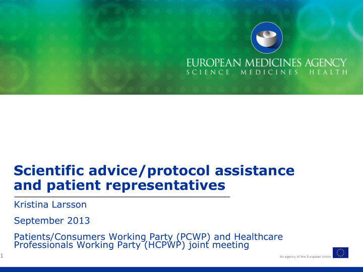 scientific advice protocol assistance