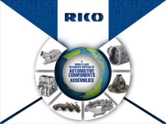 Web: www.ricoauto.in  Web: www.ricoauto.in    Company Profile, Facilities &amp; Locations