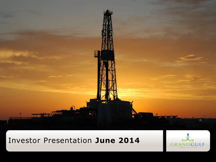 investor presentation april 2012 executive summary