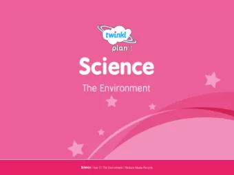 Reduce, Reuse  Recycle