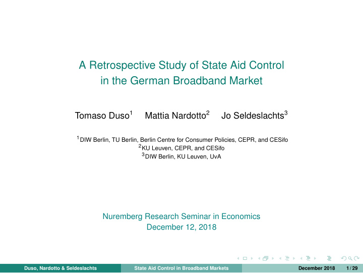 a retrospective study of state aid control in the german