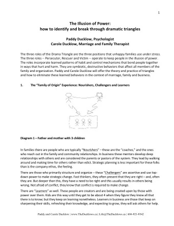 The  Illusion  of  Power:    how  to  identify  and  break  through