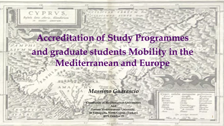 accreditation of study programmes and graduate students