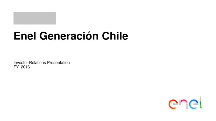 enel generaci n chile