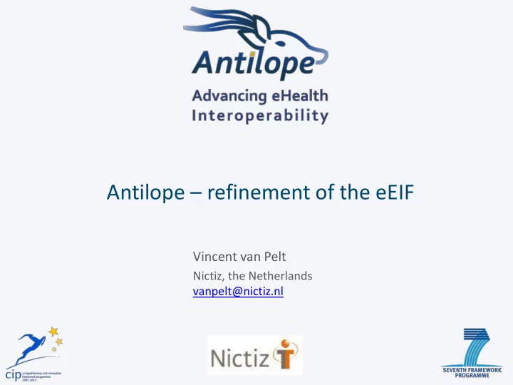 antilope refinement of the eeif