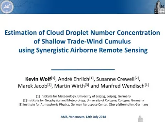 Estimation of Cloud Droplet Number Concentration  of Shallow Trade-Wind Cumulus  using Synergistic