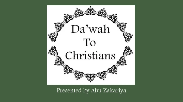 presented by abu zakariya agenda 1 some important