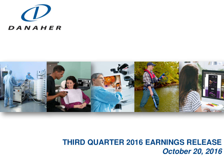 third quarter 2016 earnings release october 20 2016
