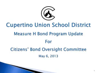 1  Introductions  Measure H: Background  Measure H: Bond Program Progress  Measure H: