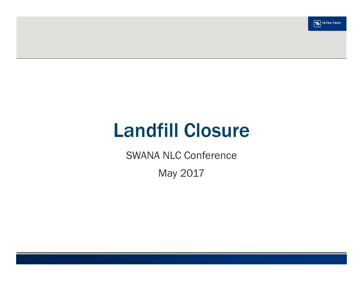 landfill closure