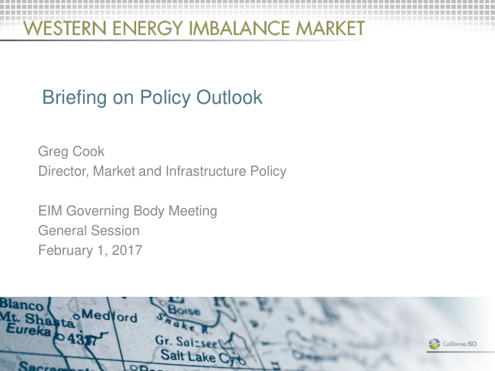 briefing on policy outlook