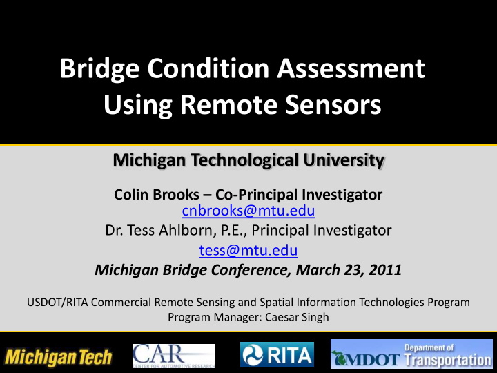 bridge condition assessment