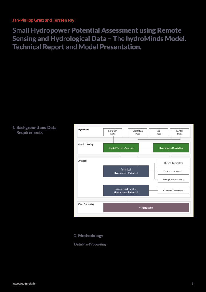 small hydropower potential assessment using remote