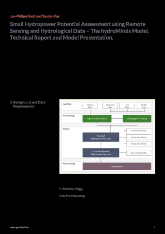 Small Hydropower Potential Assessment using Remote  Sensing and Hydrological Data  The