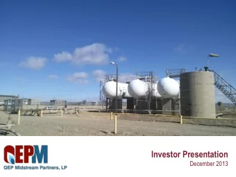 Investor Presentation  December 2013  NYSE  CAUTIONARY STATEMENTS &amp; NON-GAAP MEASURES  QEPM