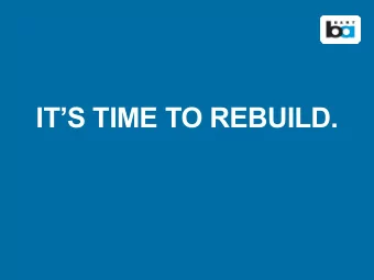 ITS TIME TO REBUILD.  bart.gov/betterbart | 1  Agenda  1. Process Update  2. Review Current