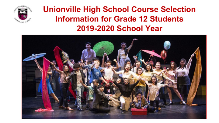 unionville high school course selection information for