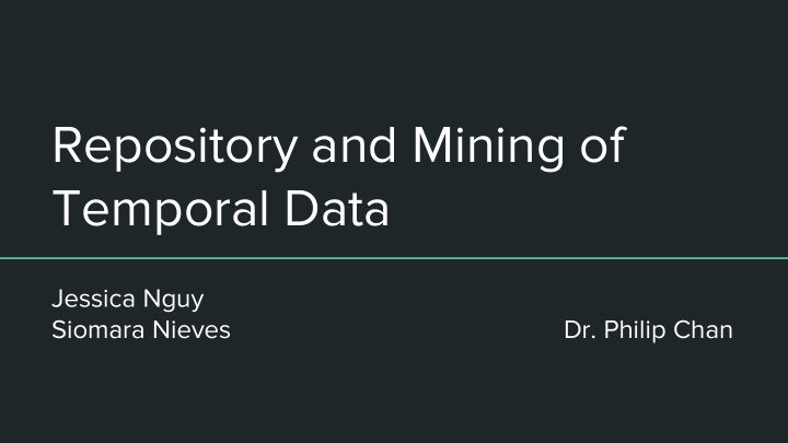 repository and mining of temporal data