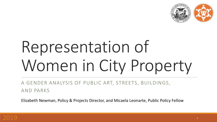 representation of women in city property