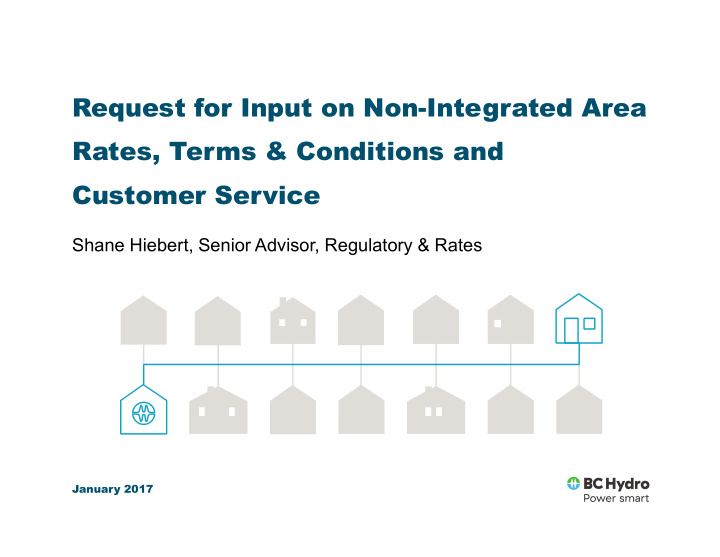 request for input on non integrated area rates terms