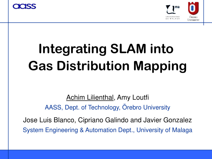 integrating slam into gas distribution mapping