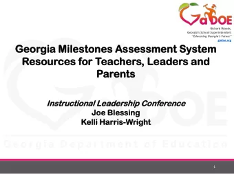 Resour  sources  ces for  or Teac  eacher  hers,  , Le  Leader  aders and  nd  Parents  ents  Instr