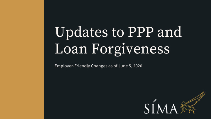 updates to ppp and loan forgiveness