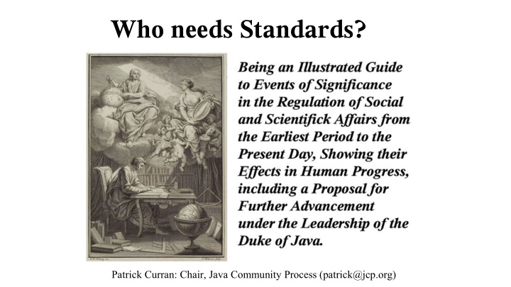 who needs standards