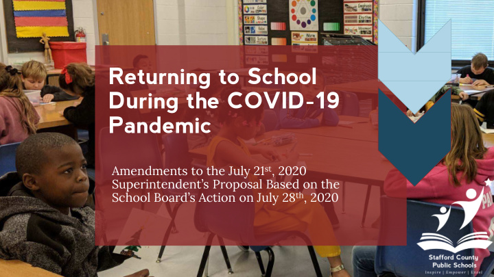 returning to school during the covid 19 pandemic