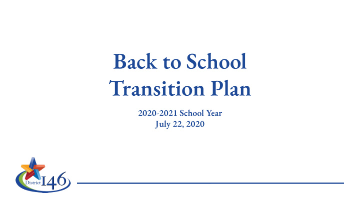 back to school transition plan