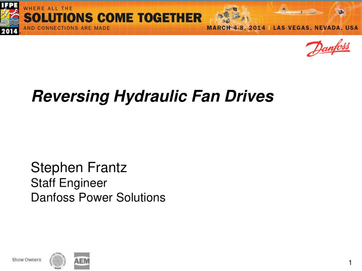 reversing hydraulic fan drives