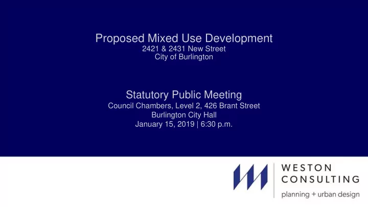 proposed mixed use development
