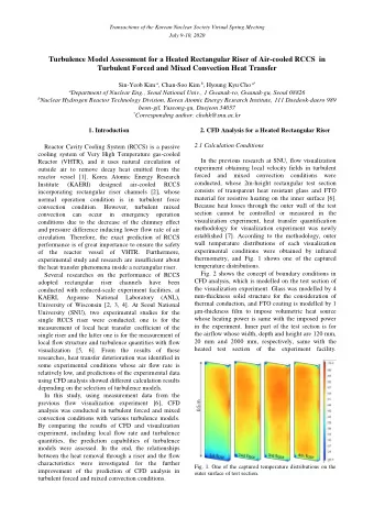 Turbulence Model Assessment for a Heated Rectangular Riser of Air-cooled RCCS  in  Turbulent Forced