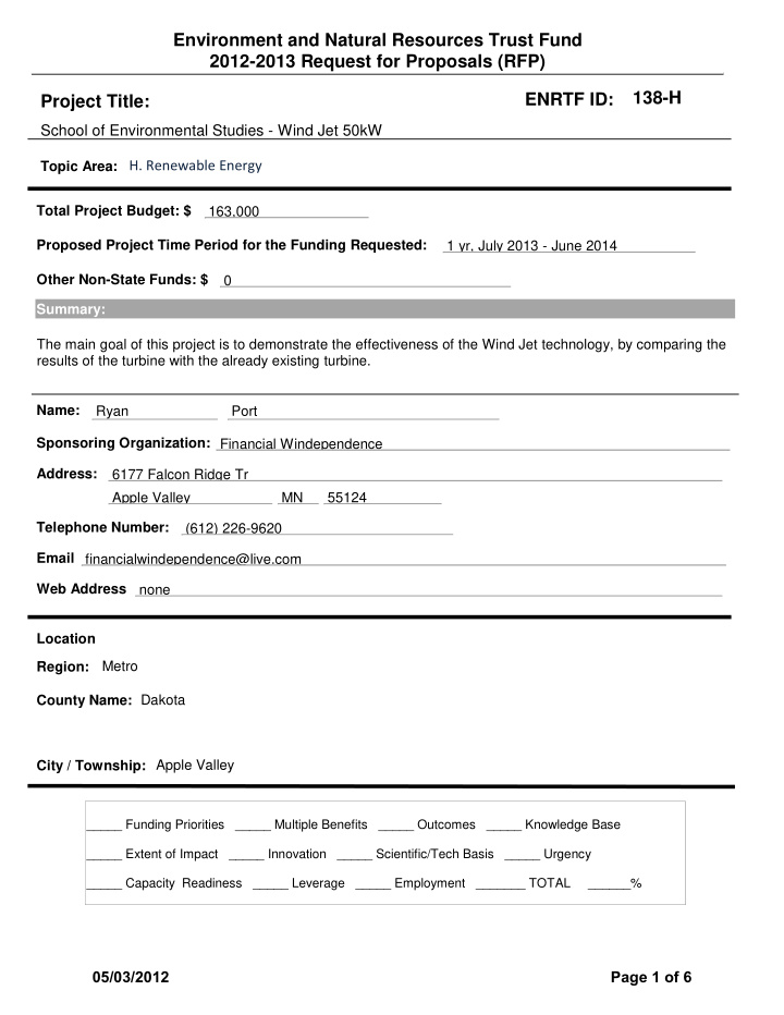 environment and natural resources trust fund 2012 2013