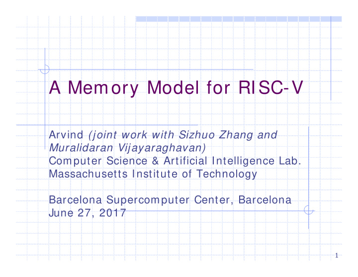 a memory model for risc v