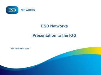 Presentation to the IGG 13 th November 2018  Agenda  I-SEM  Smart Metering and Retail Program  2