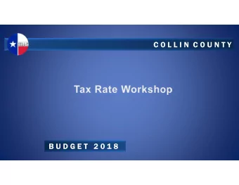 C O L L I N  C O U N T Y  B U D G E T   2 0 1 8  C O L L I N  C O U N T Y  B U D G E T   2 0 1 8