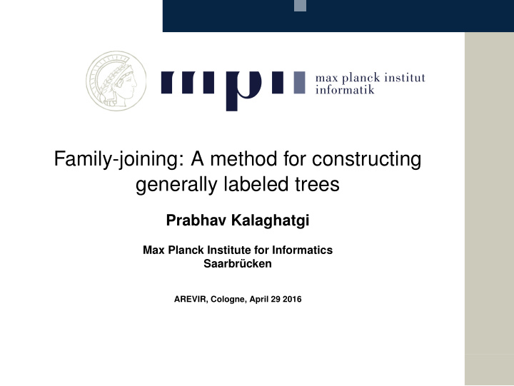 family joining a method for constructing generally