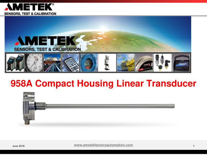 958a compact housing linear transducer