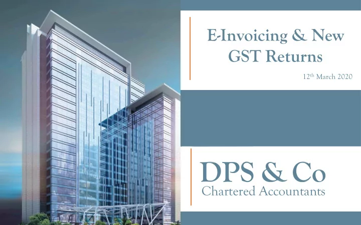 e invoicing new gst returns