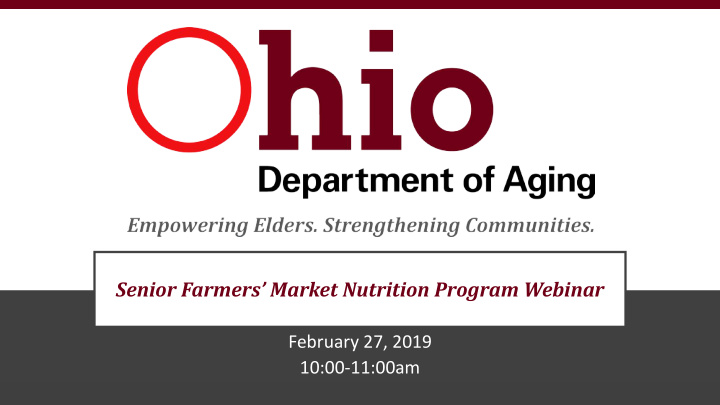 senior farmers market nutrition program webinar